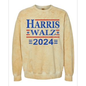 Kamala Harris Walz 2024 Democratic Vp President 47th Us Flag Colorblast Crewneck Sweatshirt