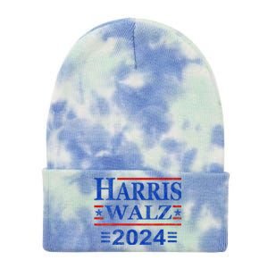 Kamala Harris Walz 2024 Democratic Vp President 47th Us Flag Tie Dye 12in Knit Beanie