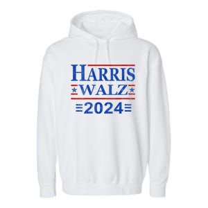 Kamala Harris Walz 2024 Democratic Vp President 47th Us Flag Garment-Dyed Fleece Hoodie