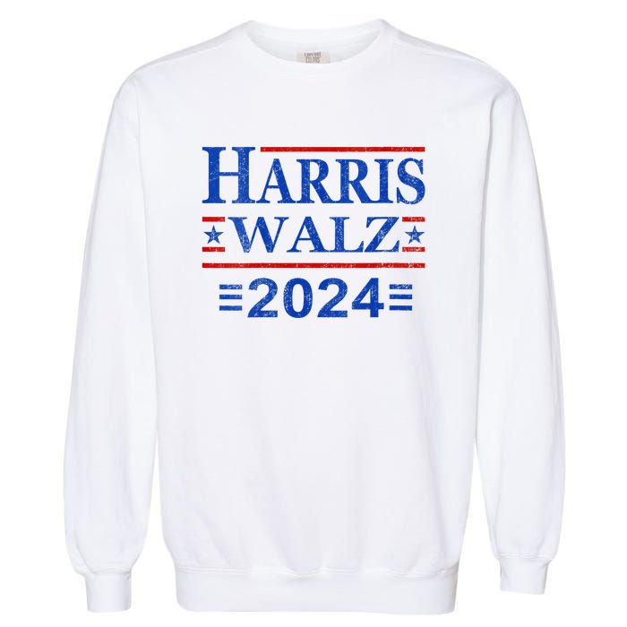 Kamala Harris Walz 2024 Democratic Vp President 47th Us Flag Garment-Dyed Sweatshirt