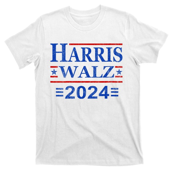 Kamala Harris Walz 2024 Democratic Vp President 47th Us Flag T-Shirt