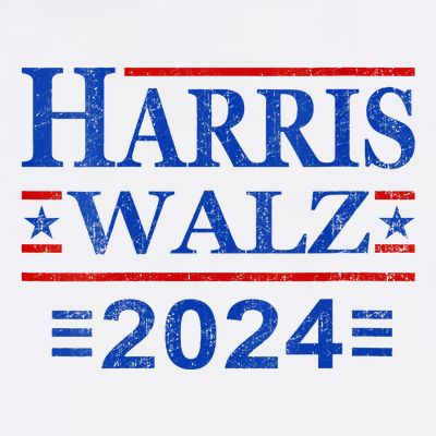 Kamala Harris Walz 2024 Democratic Vp President 47th Us Flag T-Shirt