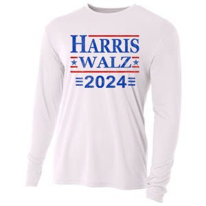 Kamala Harris Walz 2024 Democratic Vp President 47th Us Flag Cooling Performance Long Sleeve Crew