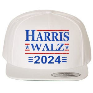 Kamala Harris Walz 2024 Democratic Vp President 47th Us Flag Wool Snapback Cap