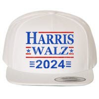 Kamala Harris Walz 2024 Democratic Vp President 47th Us Flag Wool Snapback Cap