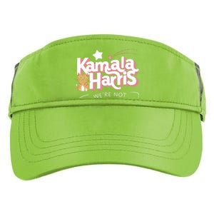 Kamala Harris WeRe Not Going Back Cat Design Gift Adult Drive Performance Visor