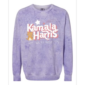 Kamala Harris WeRe Not Going Back Cat Design Gift Colorblast Crewneck Sweatshirt