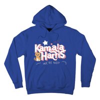 Kamala Harris WeRe Not Going Back Cat Design Gift Hoodie