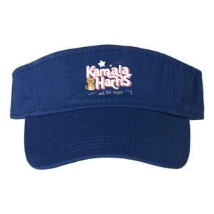 Kamala Harris WeRe Not Going Back Cat Design Gift Valucap Bio-Washed Visor