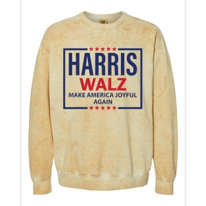 Kamala Harris Walz Make America Joyful 2024 Design Colorblast Crewneck Sweatshirt