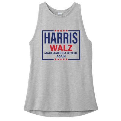 Kamala Harris Walz Make America Joyful 2024 Design Ladies PosiCharge Tri-Blend Wicking Tank