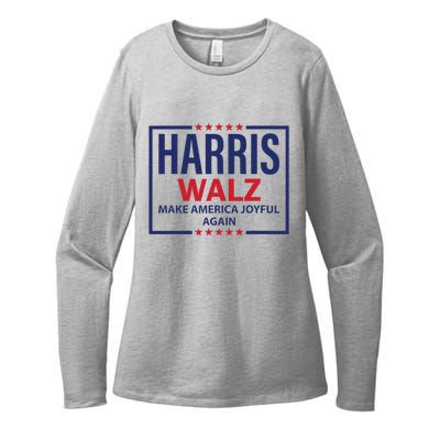 Kamala Harris Walz Make America Joyful 2024 Design Womens CVC Long Sleeve Shirt