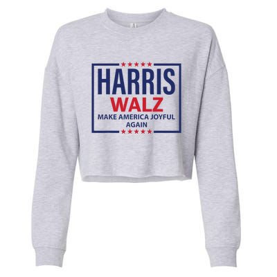 Kamala Harris Walz Make America Joyful 2024 Design Cropped Pullover Crew