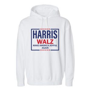 Kamala Harris Walz Make America Joyful 2024 Design Garment-Dyed Fleece Hoodie