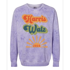 Kamala Harris Walz 2024 Colorblast Crewneck Sweatshirt