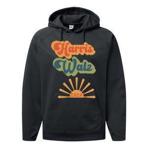 Kamala Harris Walz 2024 Performance Fleece Hoodie