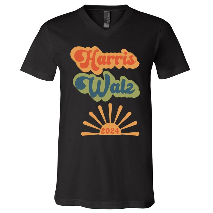 Kamala Harris Walz 2024 V-Neck T-Shirt