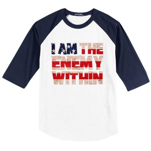 Kamala Harris Walz 2024 I Am The Enemy Within Baseball Sleeve Shirt