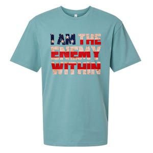 Kamala Harris Walz 2024 I Am The Enemy Within Sueded Cloud Jersey T-Shirt