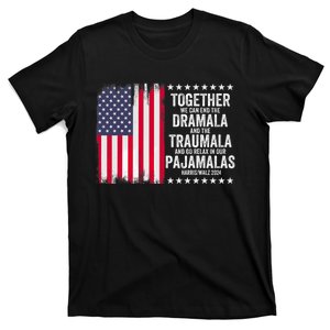 Kamala Harris Walz 2024 We Can End Dramala Traumala T-Shirt