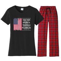 Kamala Harris Walz 2024 We Can End Dramala Traumala Women's Flannel Pajama Set