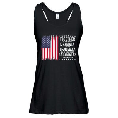 Kamala Harris Walz 2024 We Can End Dramala Traumala Ladies Essential Flowy Tank