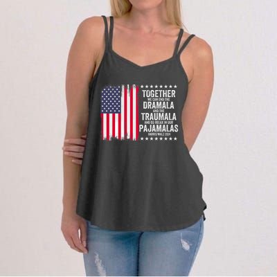 Kamala Harris Walz 2024 We Can End Dramala Traumala Women's Strappy Tank