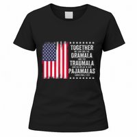 Kamala Harris Walz 2024 We Can End Dramala Traumala Women's T-Shirt