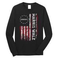 Kamala Harris Walz 2024 Harris Waltz Vp President 47th Flag Long Sleeve Shirt