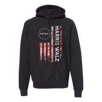 Kamala Harris Walz 2024 Harris Waltz Vp President 47th Flag Premium Hoodie