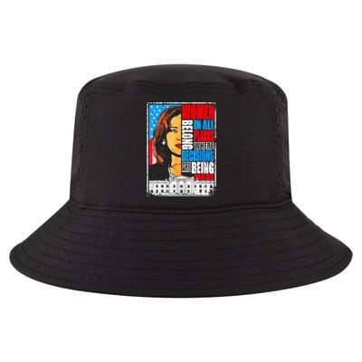 Kamala Harris Women Belong In Place Where Decisions Are Made Cool Comfort Performance Bucket Hat