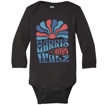 Kamala Harris Walz 2024 Baby Long Sleeve Bodysuit