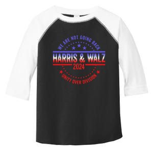 Kamala Harris Waltz 2024 We Are Not Going Back Toddler Fine Jersey T-Shirt