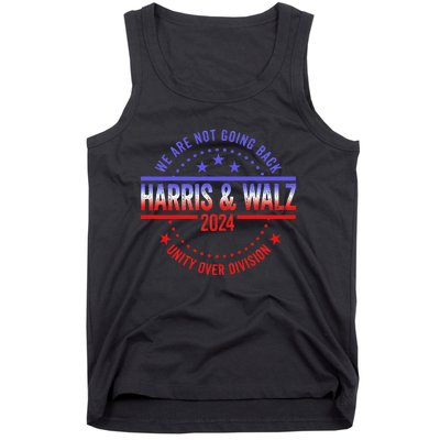 Kamala Harris Waltz 2024 We Are Not Going Back Tank Top