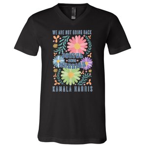 Kamala Harris Waltz 2024 Joyful Warrior Were Not Going Back Gift V-Neck T-Shirt