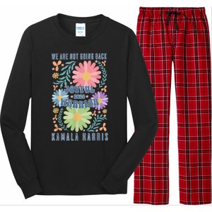 Kamala Harris Waltz 2024 Joyful Warrior Were Not Going Back Gift Long Sleeve Pajama Set