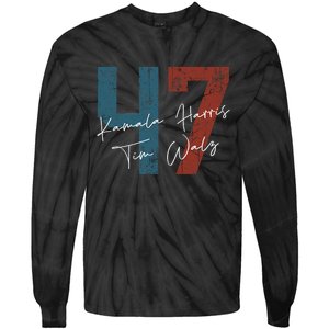 Kamala Harris Walz 2024 Harris Waltz President Democratic 47 Tie-Dye Long Sleeve Shirt