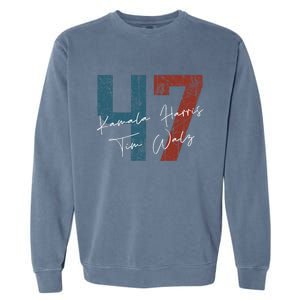 Kamala Harris Walz 2024 Harris Waltz President Democratic 47 Garment-Dyed Sweatshirt