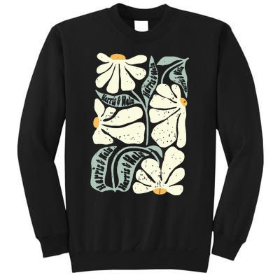 Kamala Harris Waltz Hand Drawn Flower Brighter Tomorrow 2024 Sweatshirt