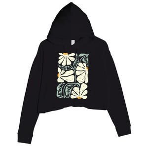 Kamala Harris Waltz Hand Drawn Flower Brighter Tomorrow 2024 Crop Fleece Hoodie