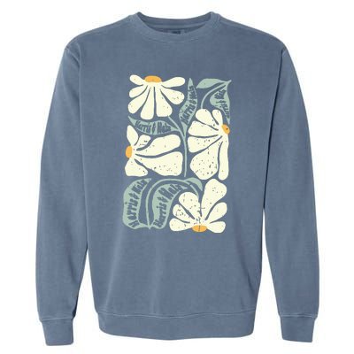 Kamala Harris Waltz Hand Drawn Flower Brighter Tomorrow 2024 Garment-Dyed Sweatshirt