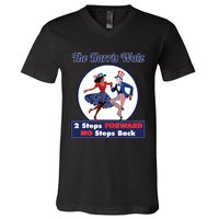 Kamala Harris Walz 2024 Waltz Dance 2 Steps Forward Not Back V-Neck T-Shirt