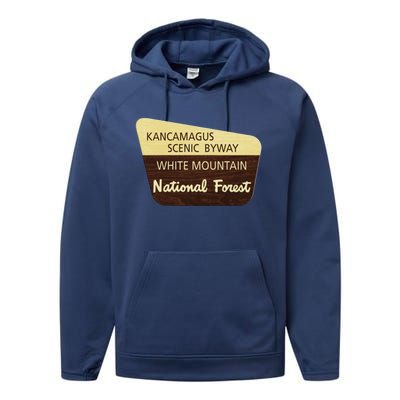 Kancamagus Highway White Mountain National Forest Gift Performance Fleece Hoodie