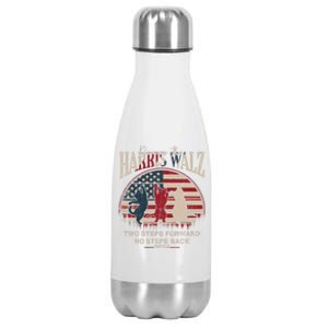 Kamala Harris Walz 2024 Waltz Dance 2 Steps Forward Not Back Stainless Steel Insulated Water Bottle