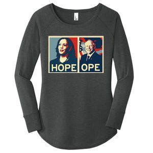 Kamala Hope Walz Ope Harris Walz 2024 Ope Vice President Gift Women's Perfect Tri Tunic Long Sleeve Shirt