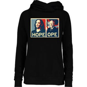 Kamala Hope Walz Ope Harris Walz 2024 Ope Vice President Gift Womens Funnel Neck Pullover Hood