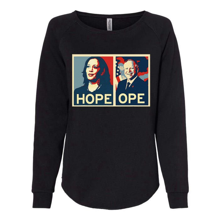 Kamala Hope Walz Ope Harris Walz 2024 Ope Vice President Gift Womens California Wash Sweatshirt