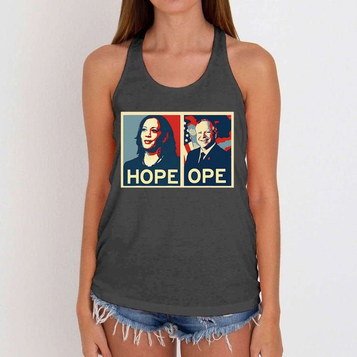 Kamala Hope Walz Ope Harris Walz 2024 Ope Vice President Gift Women's Knotted Racerback Tank