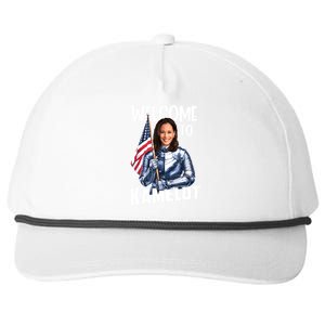 Kamala Harris Welcome To Kamelot Presidential Election 2024 Snapback Five-Panel Rope Hat