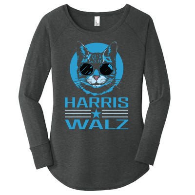 Kamala Harris Walz Harris Waltz 2024 Democratic Vp President Women's Perfect Tri Tunic Long Sleeve Shirt